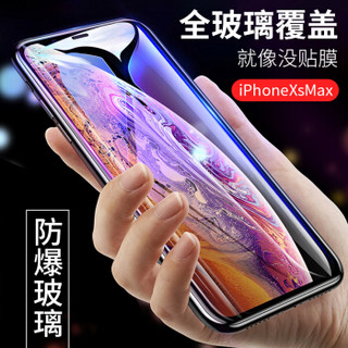 斯得弗（STRYFER）苹果XS Max钢化膜 iphoneXS Max钢化膜 全屏覆盖5D防指纹高清防爆玻璃贴膜 黑色