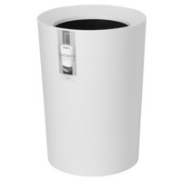 阿司倍鹭（ASVEL）日本进口家用垃圾桶 客厅厨房卫生间垃圾筒 双层收纳 圆形白色