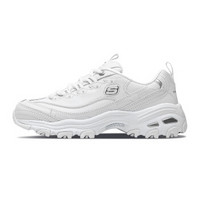 SKECHERS 斯凯奇 D'LITES系列时尚绑带厚底增高休闲鞋11931-WSL 白色/银色 37