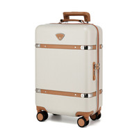JUMP 今浦 法国人气复古风拉杆箱男女通用万向轮登机箱20英寸 8300R 白色