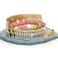 乐立方（CubicFun）拼装玩具模型立体拼图拼装模型3d拼图DIY拼插积木建筑模型斗牛场-灯饰 L194h