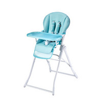 gb好孩子婴幼儿便携式餐椅 可调节可折叠 儿童餐椅 Y290-D001G萌幻蓝绿（7个月-36个月）