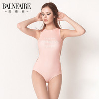 范德安(BALNEAIRE)60744 新款泳衣女 小胸聚拢性感美背连体游泳衣 保守遮肚少女泳装 粉色 M