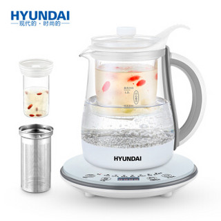 现代（HYUNDAI）养生壶燕窝壶 加厚玻璃电水壶 多功能全自动花茶壶煮茶器电热水壶 QC-YS1208