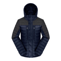 Jack Wolfskin 狼爪 男士户外保暖羽绒服挡水防风秋冬款时尚外套连帽上衣 1203431 宝蓝色 M