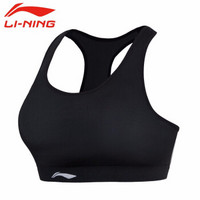 李宁LI-NING 瑜伽服跑步健身运动文胸内衣 AUBN124 -1黑色 L码（B80）码