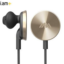 i.am+ Buttons 蓝牙无线 运动磁吸入耳式 颈挂音乐手机 线控可通话 黑眼豆豆 耳机 黑金色