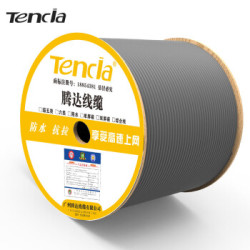 Tencia(TC) 广州腾达 原装超五类双屏蔽 纯铜Cat5e灰色305米 TC-SF5305