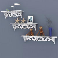 守优 免打孔创意花架客厅墙上置物架壁挂电视背景墙一字搁板卧室挂墙架 JD-SNN-16  03型
