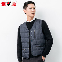 雅鹿 2019新款 男款 加厚羽绒马甲内穿内胆背心保暖防寒马夹外套 YT6107130 深藏青 185