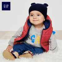 Gap旗舰店 男婴女婴 加厚保暖棉服背心 宝宝马甲 348446 摩登红色 18-24M