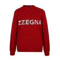 Ermenegildo Zegna 杰尼亚 男士红色羊绒混纺圆领长袖针织衫 VRH27 ZZ110 585