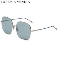 葆蝶家Bottega Veneta eyewear太阳镜女款 太阳镜 BV0202S-002 银灰色镜框蓝色镜片 58mm
