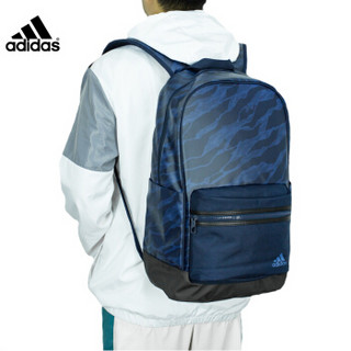 adidas 阿迪达斯 阿迪达斯（Adidas）休闲运动 潮流款笔记本电脑双肩背包 DM2907 传奇墨水蓝色