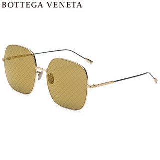 葆蝶家Bottega Veneta eyewear太阳镜女款 太阳镜 BV0202S-004 金色镜框绿色镜片 58mm