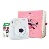 富士（FUJIFILM）INSTAX 一次成像 MINI9烟灰白限量礼盒套装（含10张胶片）