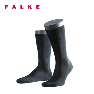 FALKE 德国鹰客 Tiago 丝光棉罗纹商务正装长中筒男袜 黑色black 41-42 14662-3000-41