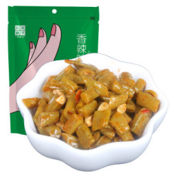 一品巷子 休闲零食下饭菜酸豇豆开胃菜 香辣味酸豆角208g/袋 (新老包装随机发货） *2件