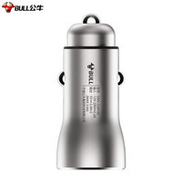 PLUS会员：BULL 公牛 GNV-CUA180 车载充电器 双USB