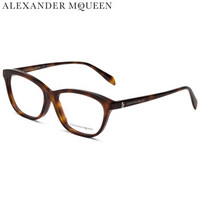 亚历山大·麦昆Alexander McQueen eyewear光学镜架女款 经典方形光学镜架 AM0165OA-002 哈瓦那色镜框 55mm