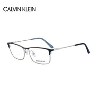 卡尔文·克莱恩（Calvin Klein）眼镜框 男女款磨砂蓝色金属全框光学近视眼镜架镜框 CK18122 410 54mm