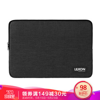 法国乐上LEXON笔记本保护套电脑包男士内胆包15英寸电脑保护套   05N黑色