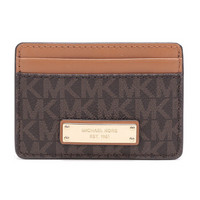 MICHAEL KORS 迈克·科尔斯 MK卡包 MONEY PIECES系列棕色涂层帆布女士卡包卡夹 32F7GF6D0B BROWN