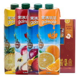 历史低价 地中海塞浦路斯进口 果满乐乐(gomolo)100%果汁礼盒 4升 果汁饮料(双重优惠) *4件