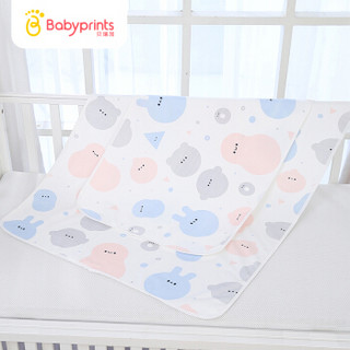 Babyprints 婴儿隔尿垫 新生儿防水透气竹纤维护理垫 针织印花 大号1条装
