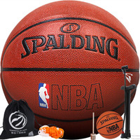 斯伯丁(SPALDING)NBA彩色运球人室内室外PU篮球 74-601Y