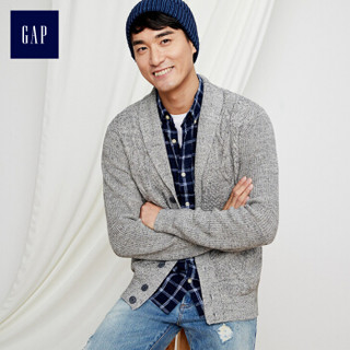 Gap 盖璞 男装 多选色粗棒针织翻领长袖开衫 315949