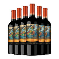 智利进口红酒 圣丽塔（Santa Rita）国家画廊珍藏佳美娜干红葡萄酒 750ml*6瓶 整箱装