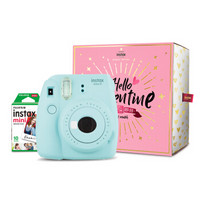 富士（FUJIFILM）INSTAX 一次成像 MINI9冰霜蓝限量礼盒套装（含10张胶片）