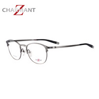CHARMANT/夏蒙眼镜框 Z钛系列男女款灰色全框Z钛光学眼镜架 ZT19874 GR 52mm