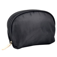 美肤语简约贝壳化妆包（黑色）MF0440大容量便携手拿洗漱包旅行化妆品收纳包