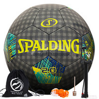 斯伯丁(SPALDING)CLASSIC 2.0系列灰/荧光色5号机缝足球64-953Y