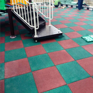 星加坊 户外橡胶拼装地垫公园小区学校地板室外垫子15mm