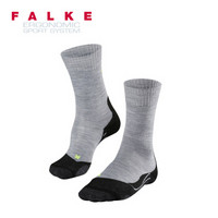 FALKE 德国鹰客 TK2 Men Trekking Socks专业运动徒步袜男袜 墨灰色light grey 44-45 16474-3403
