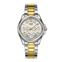 卡西欧(CASIO)手表指针式石英间金时尚钢带女表LTP-2088SG-7A
