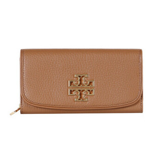 TORY BURCH 汤丽柏琦 奢侈品 TB女包 棕色牛皮长款钱包卡包 43496 209 棕色