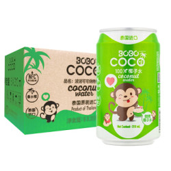 MAHATONG bobo coco 100%天然NFC烧烤椰子水 310ml*6罐 *2件