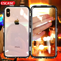 ESCASE 苹果iPhonexs手机壳抖音同款网红万磁王iphonexs手机壳新款 防摔潮牌苹果玻璃壳 透明黑边