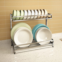 纳纳 厨房置物架304不锈钢水槽沥水架碗碟架厨房收纳架碗筷放碗架 T1301