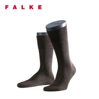 FALKE 德国鹰客 Tiago 丝光棉罗纹商务正装长中筒男袜 深褐色brown 43-44 14662-5930-43