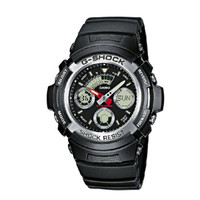 卡西欧(CASIO)手表 G-SHOCK系列耐冲击双显赛车石英男表AW-590-1A