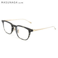 MASUNAGA增永眼镜男女复古手工全框眼镜架配镜近视光学镜架GMS-14 #34 大理石色