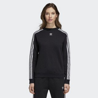 adidas 阿迪达斯 三叶草 女子 三叶草系列 TRF CREW SWEAT 运动 卫衣 DH3127   黑色  L码