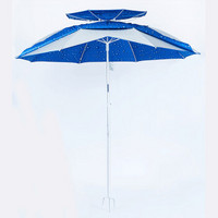 千渡（QUIANTU）C款户外超轻垂钓鱼遮阳伞碳素 万向折叠钓伞防紫外线防晒雨伞帽渔具