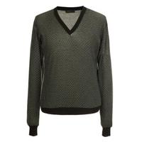 PRADA 普拉达 男士绿色丝毛V领长袖针织衫 UMN923 1EW3 F0D65 52码