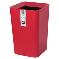 阿司倍鹭（ASVEL）日本进口家用垃圾桶 客厅厨房卫生间垃圾筒 双层收纳 方形红色